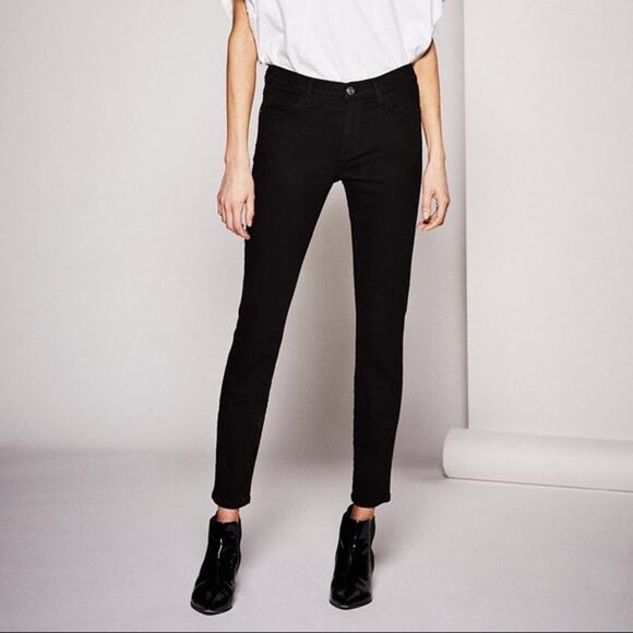 Current/Elliot Jet Black The Original High Waist Stiletto Skinny Jeans - Picture 1 of 8